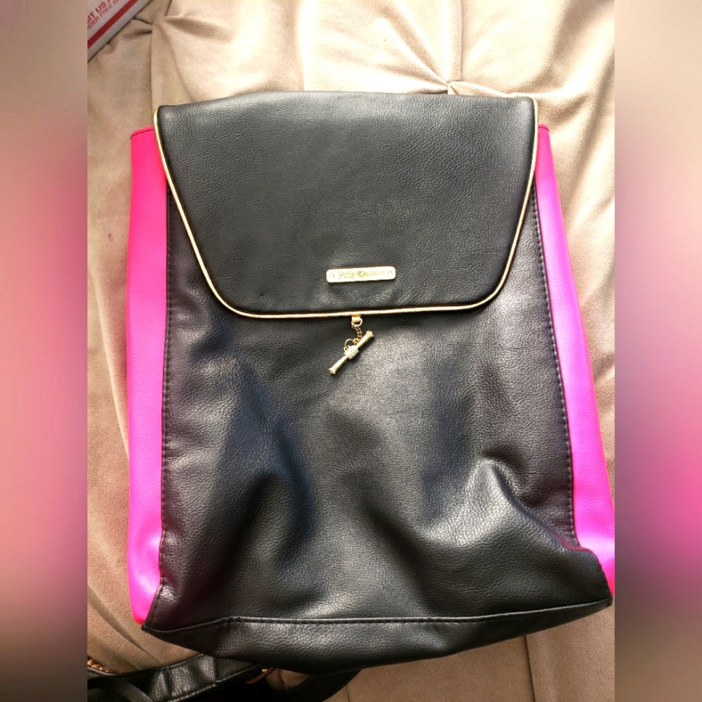 Juicy Couture Vegan Backpack Black & Pink